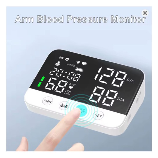 Blood Pressure Monitor Arm Cuff Tensiometer Tonometer Digital Voice Sphygmomanometer Electronic Medical BP Monitors Rechargeable