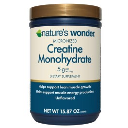 Nature's Wonder Monohidrato de creatina micronizada en polvo 0.18 oz