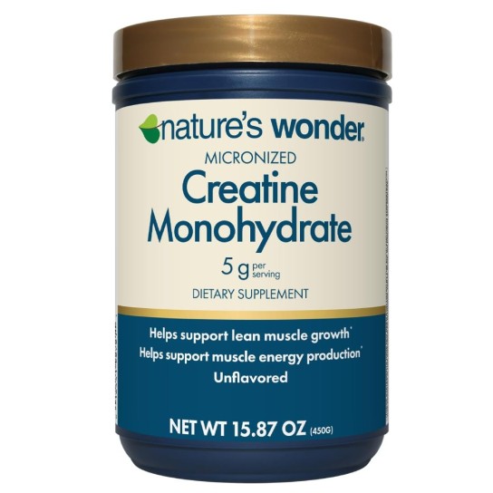 Nature's Wonder Monohidrato de creatina micronizada en polvo 0.18 oz