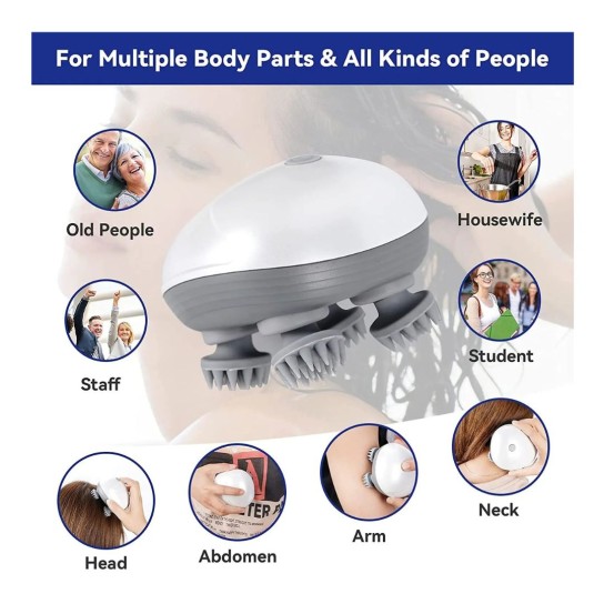 Electric Cat Massager Body Massager Health Care Relax Shoulder Neck Deep Tissue Head Scalp Massage Kneading Vibrating Device